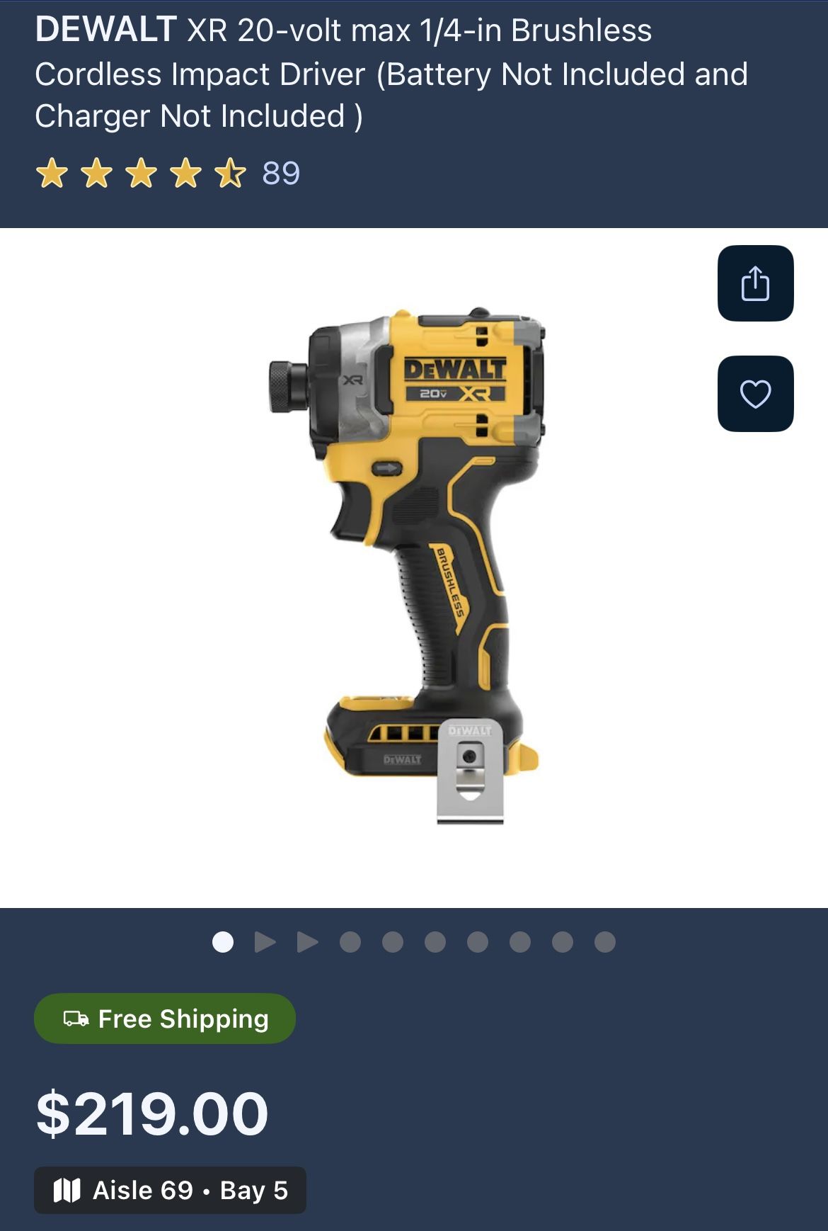 Dewalt XR Brushless Powered Drill