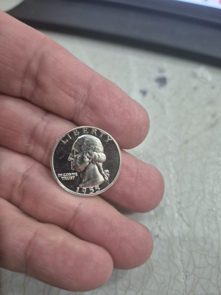 1955 Washing Quarters Proof Uncirculated Silver Coin