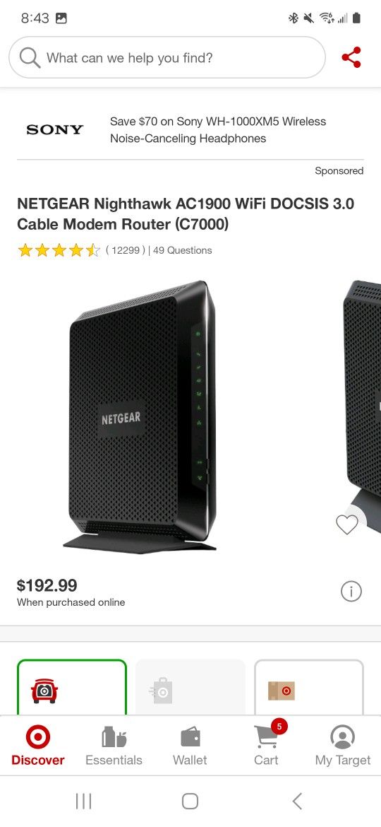 Netgear Nighthawk Ac1900 Cable Modem Router