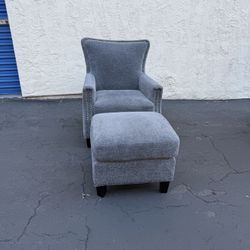 Sevilla Fabric Chair with Ottoman – New