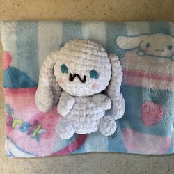 Handmade Cinnamonroll Plush and Small Blanket