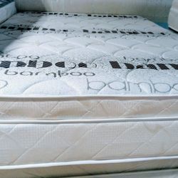 $195 Queen Pillow Top Mattress Only Brand New Free Delivery Same-day 