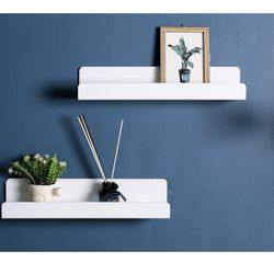 4 New Acrylic Floating Shelves , White 
