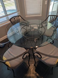 Indoor/Outdoor dining table with two barstool
