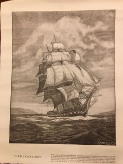 Old Ironside 1933 Vintage Print
