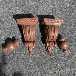 Curtain rod holders. 
