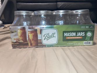 Ball Glass Mason Jars with Lids & Bands, Wide Mouth, 32 oz, 12 Count