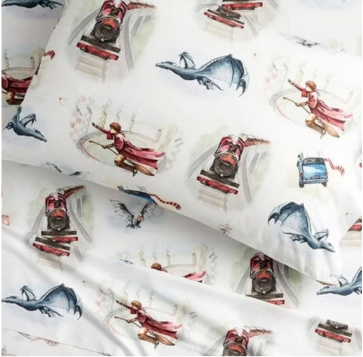 Pottery Barn Teen Harry Potter Storybook Percale Full sheet Set