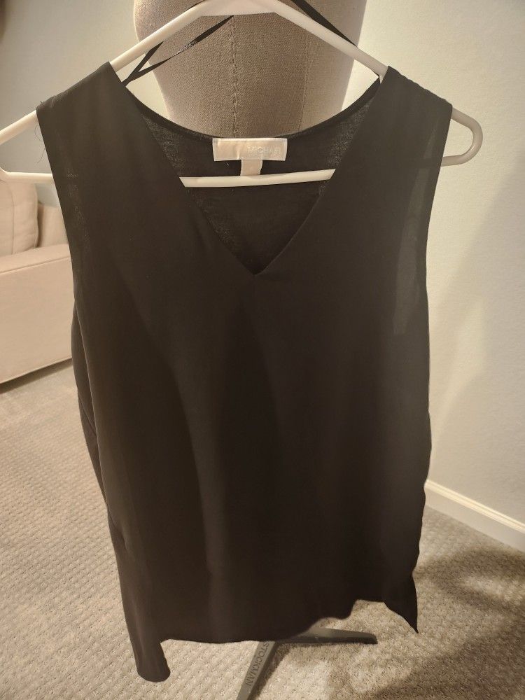 Michael Kors Black Sleeveless, Size S, Loose-fitting