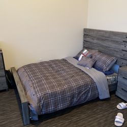 Bed Frame Dresser Mirror And Night Stand 