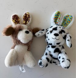 Easter Bunny Dog Dalmatian Plush Stuffed Animals, have a third one to add but no photo