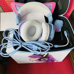 YOWU Cat Girl Game Headphone Gamer