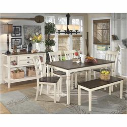 Two-Tone Dining Table Set