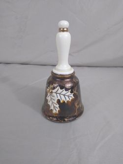 Decorative Leaves Design Porcelain Bell