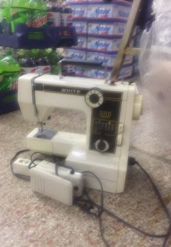 White sewing machine