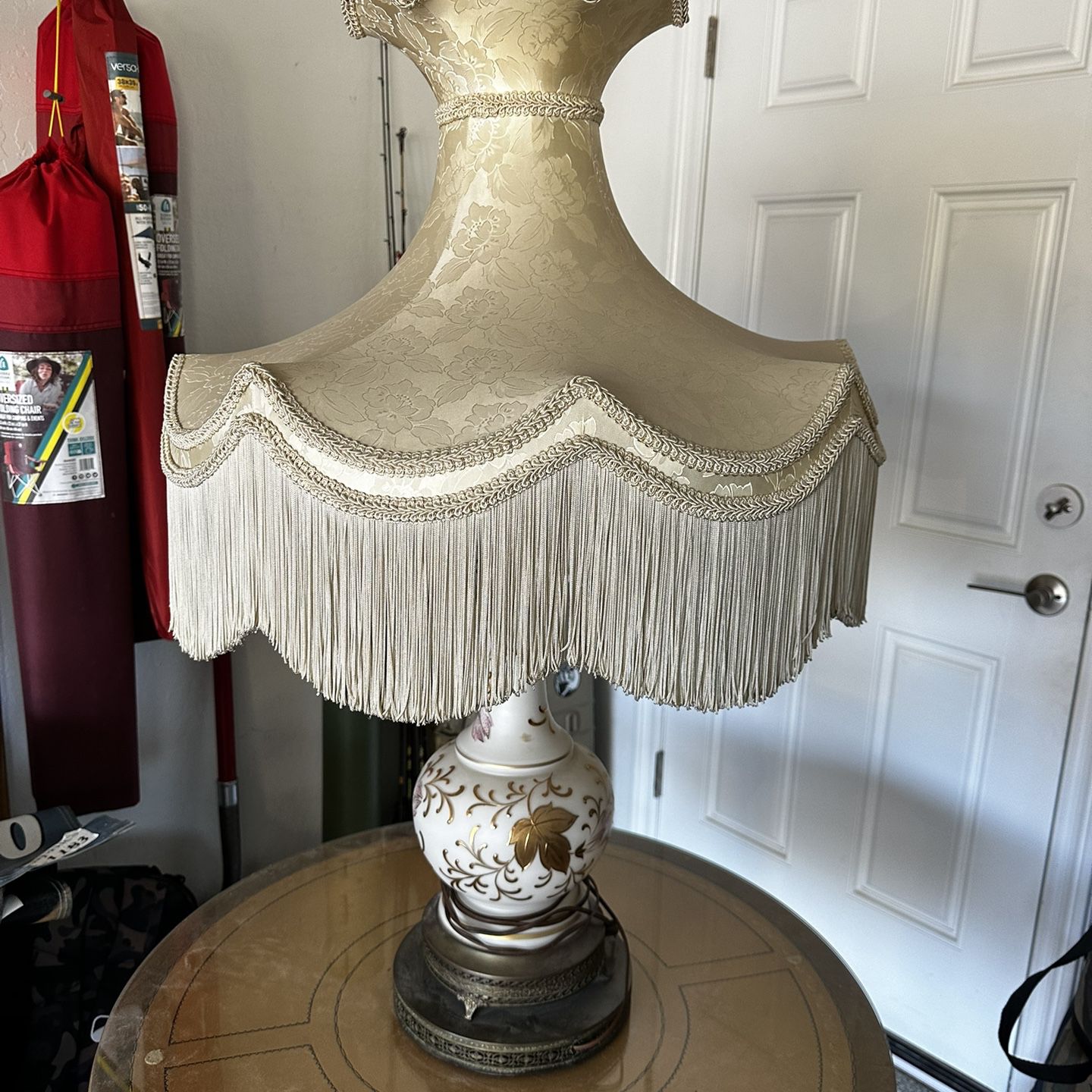 Antique Lamp And Side Table