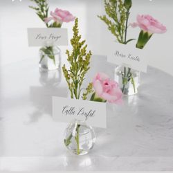 Style Me Pretty Mini Bud Vases And Place Cards Set Of 6 