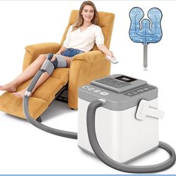 Cold Therapy Machine,Programmable Timer Knee Ice Machine with Silent Pump,Knee Replacement System for Cryotherapy Pain Sports Injuries,Ice Therapy Ank