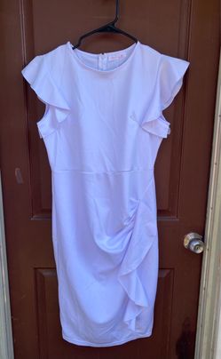 White Ruffle Sleeve Bodycon Midi Dress