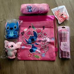 Stuffed Angel & Stitch Adjustable Strap Bag