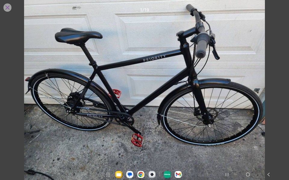2023 Priority Carbon Belt Drive Hybrid Commuter Road Bike 