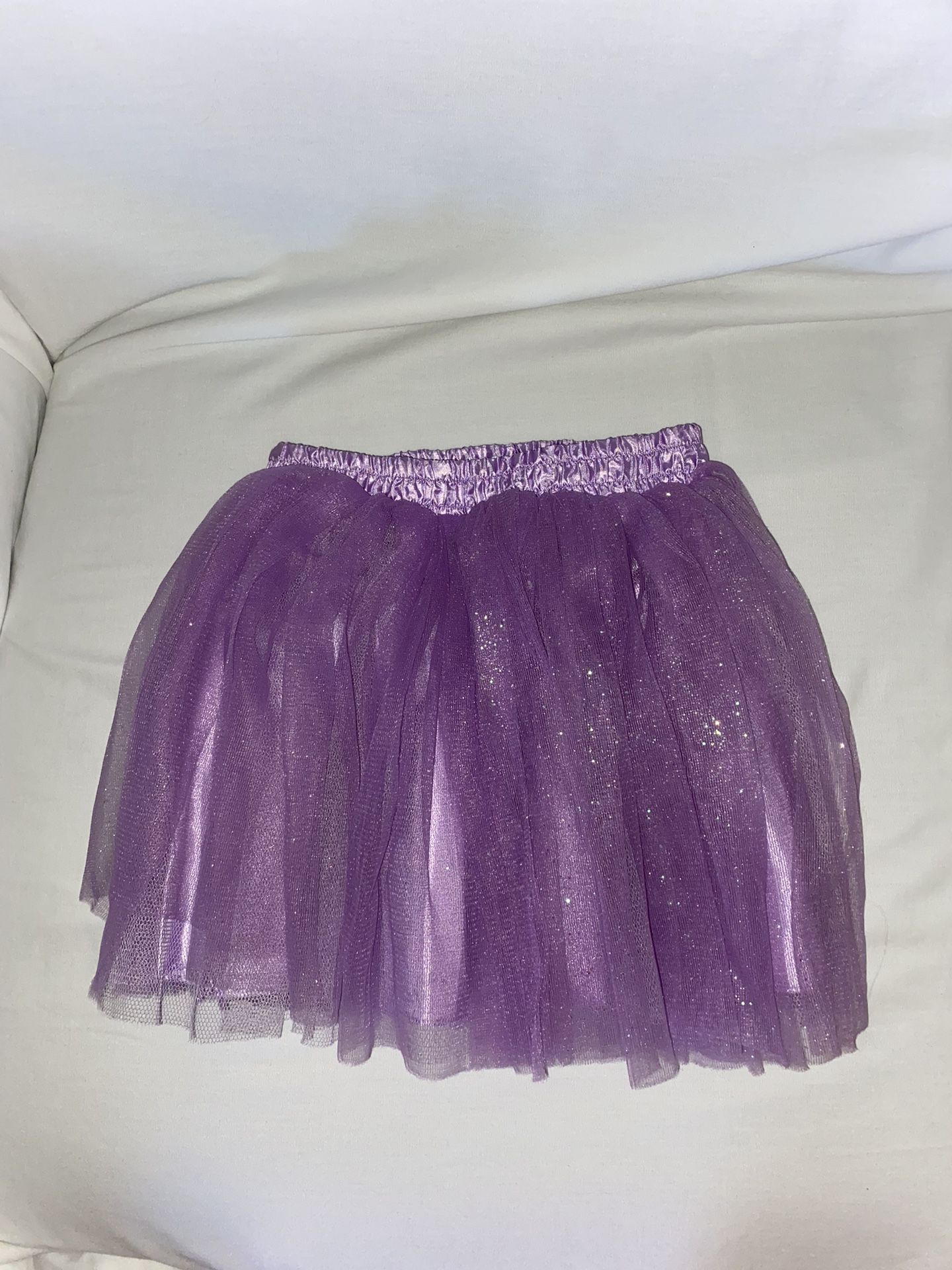 Girls Sugar Plum Fairy Purple Glitter Elastic Waist Dance Tutu Skirt One Size