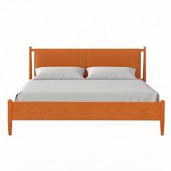 New🔸️ King Size Wood Platform Bed Frame No Box Spring Needed In The Box Seal..