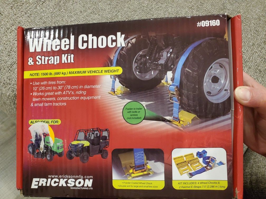 Erickson Wheel Chock And Strap Kit