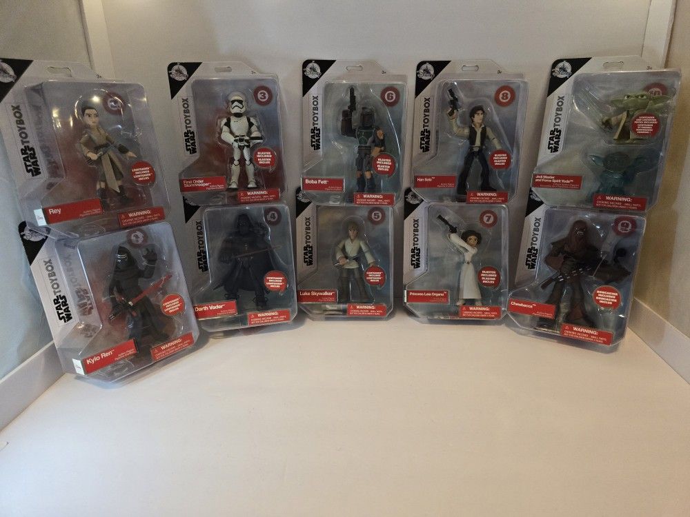 Full Wave Disney Star Wars The Last Jedi Toybox Series #1-10 Action Figures 2017