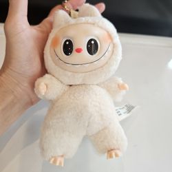 Labubu Exciting Macaron Vinyl Face toy plush doll Soymilk Beige gift