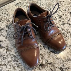 Size 13 Boys Oxford Dress Shoe (tan) 