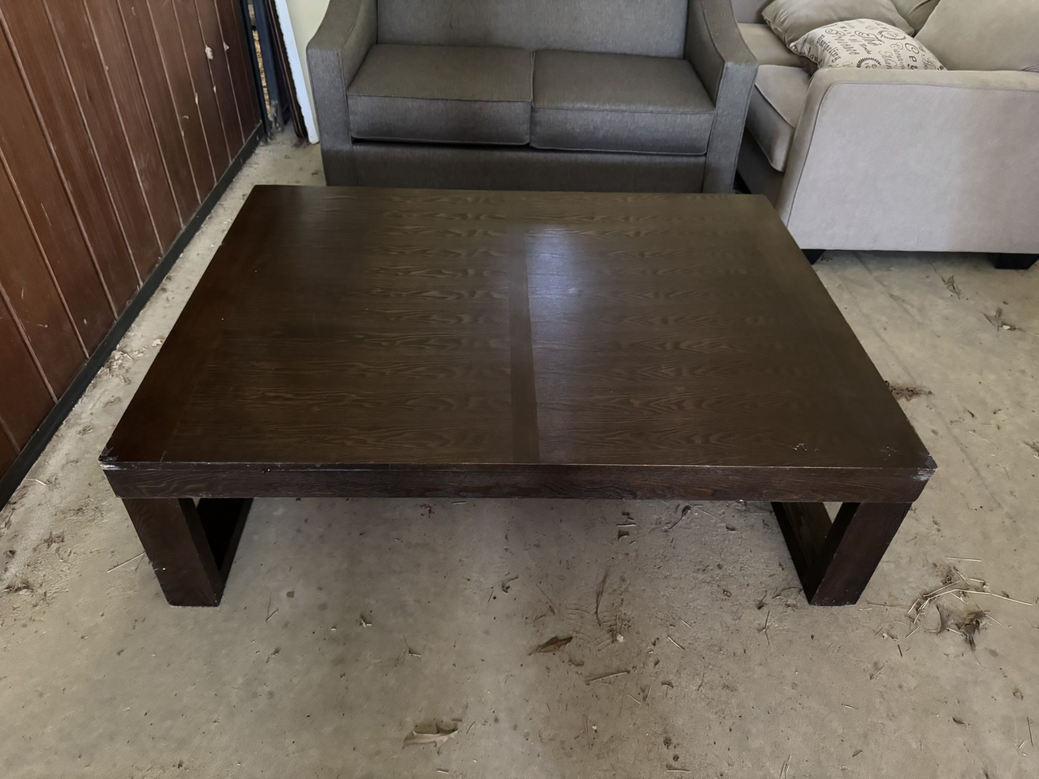 Modern Dark Wood Coffee Table