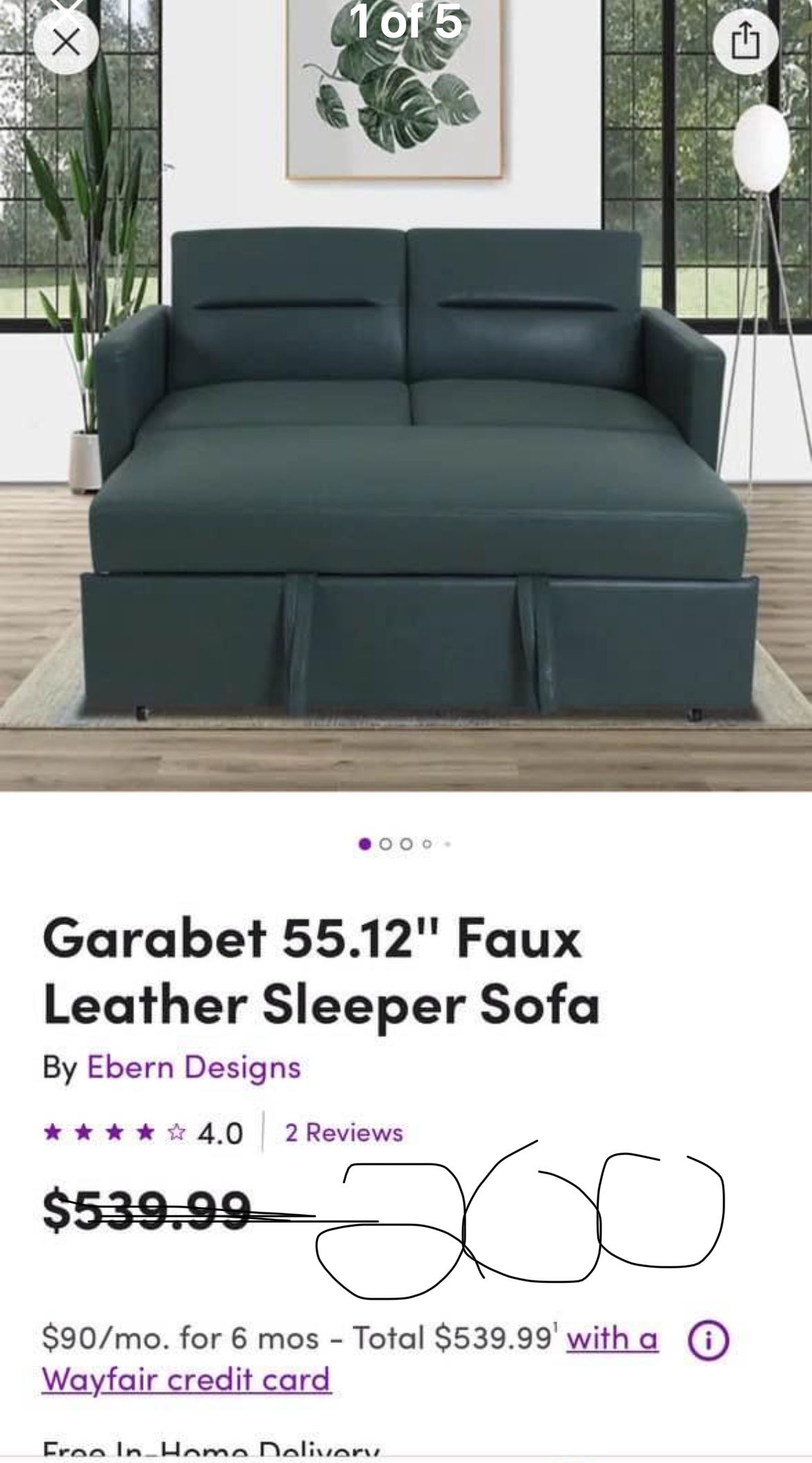 New, In Box, Sofa Bed