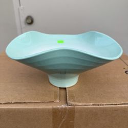 Japanese Mid Century Modern Beautiful Blue Centerpiece Bowl Ceramics Very Good Condition 