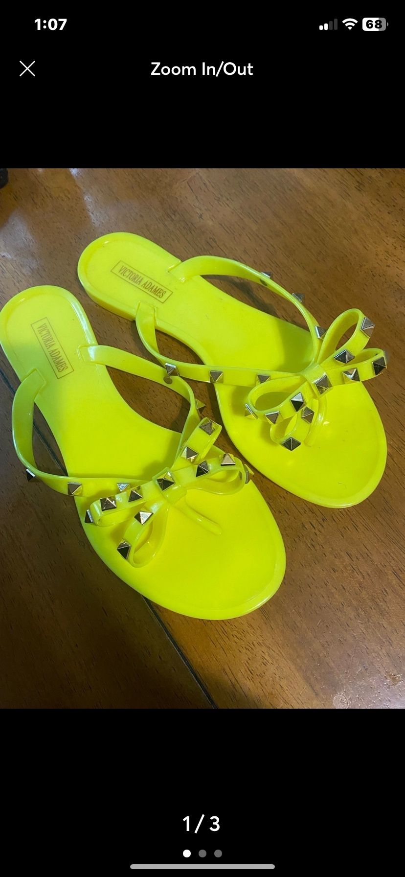 Neon Yellow Jelly Flip Flops