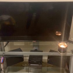 Free Vintage TV Glass Stand (READ DISCERPTION) 