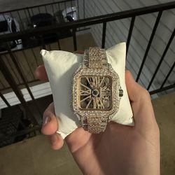 Two Tone Square face luxury Watch MOISSANITE