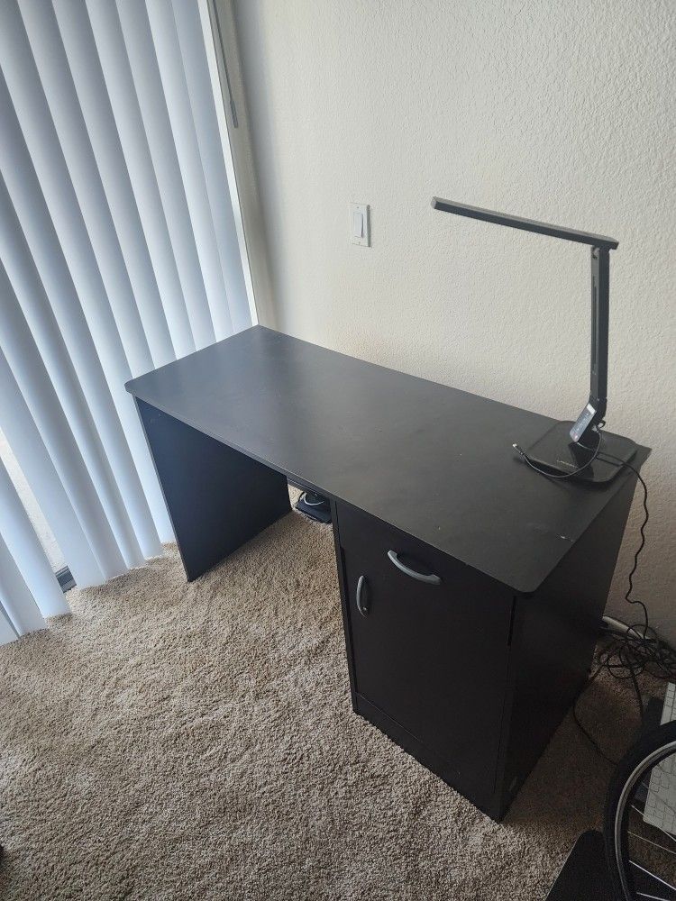 Desk and Lamp