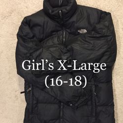 NORTH FACE / Puffer WARM “660 Down” Puffy Coat Jacket / Girls X-Large (16-18) XL / Women's X-Small / Retails $200 +Tax / Good Condition!! / Black 