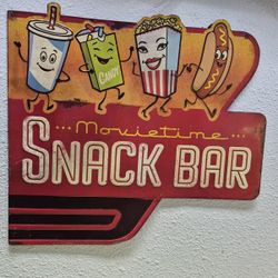 Snack Bar Popcorn Vintage Style Sign