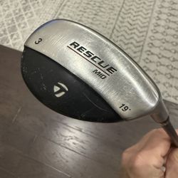 TaylorMade Golf Rescue Mid 3 Hybrid 19* Stiff flex shaft