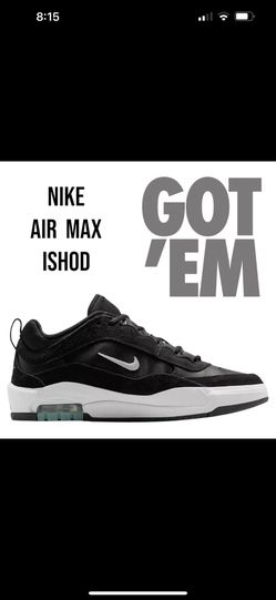 Nike Air Max Ishod Wair SB Black White Skater Shoes Mens Size 11, 13