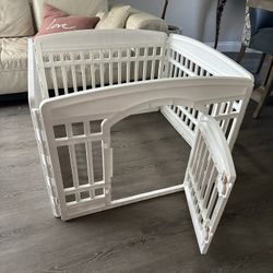 White Puppy Playpen