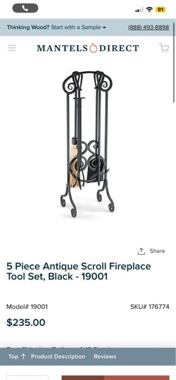 Fireplace iron mantle and log carrier