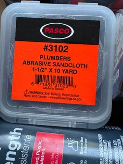 Pasco Plumbers Abrasive Sandcloth 1-1/2" x 10 Yard