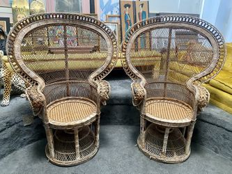 Pair of Vintage Peacock Chairs