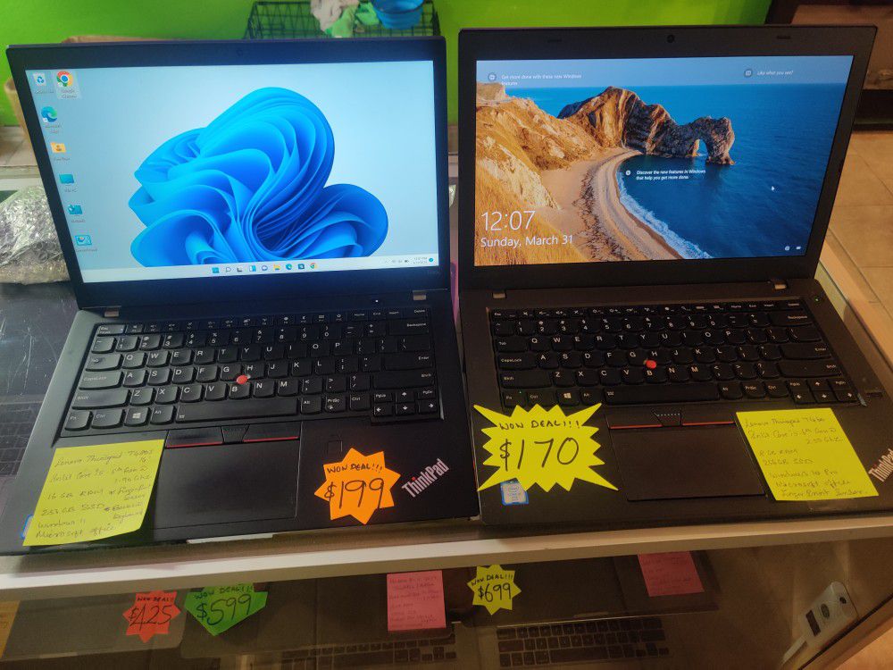 Lenovo Thinkpad laptops in Very good Working & Cosmetic Condition. Price & Spec in the Pictures . 

Freshly installed Windows OS.
Microsoft Office Pac
