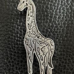 Vintage 3” Sterling Silver (925) Giraffe Pin/Brooch from Mexico