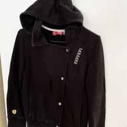 Puma Ferrari Womens Snap Up Sweatshirt Size Medium