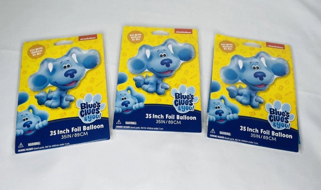 Blue's Clues & You Balloon Foil Fill w/Helium Air 3 Pk 35inch Nickelodeon